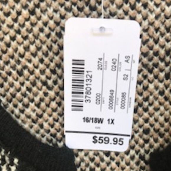 Sleeveless Sweater . Size: 16/18W 1x . Christopher & Banks . New w/ Tags - Picture 3 of 3